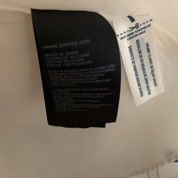 Tommy Hilfiger Zooey Deschanels dress off white with polka dots size 4 - Picture 7 of 8